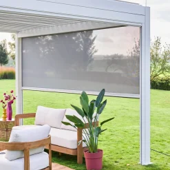Louvered pergola aluminium 4 x 3m and a 4m blind
