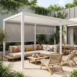 Louvered pergola aluminium 6 x 3m and 2 3m blinds