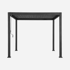 Louvered pergola aluminium 3 x 3m V2 and 3 100cm louver panels