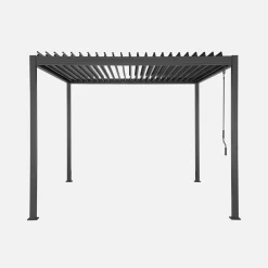 Louvered pergola aluminum and steel 3x3m