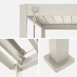 Louvered pergola Triomphe 3x4m + louvers 100cm + louvers 130cm