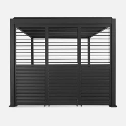 Louvered pergola Triomphe 3x4m + 3 adjustable slat louvers 100cm
