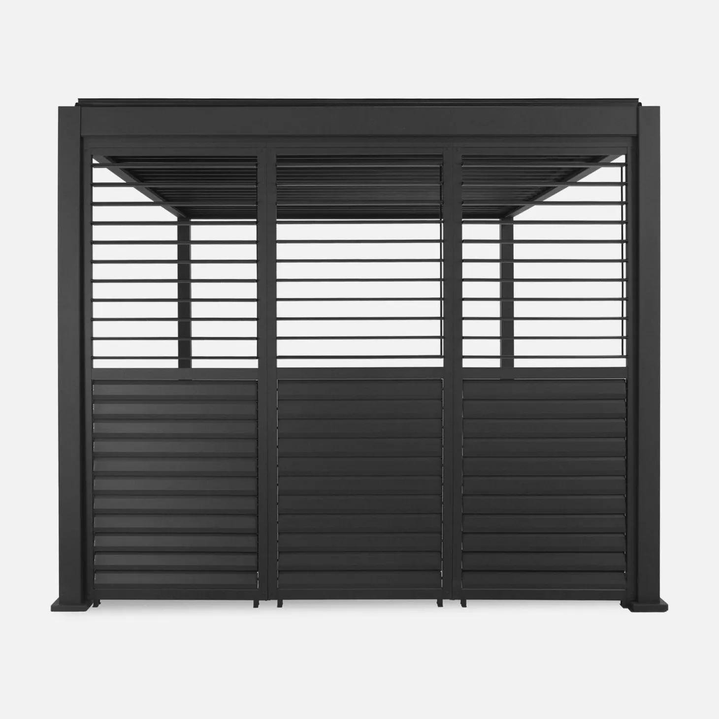Louvered pergola Triomphe 3x4m + 3 adjustable slat louvers 100cm