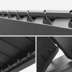 Louvered pergola Triomphe 3x4m + 3 adjustable slat louvers 100cm