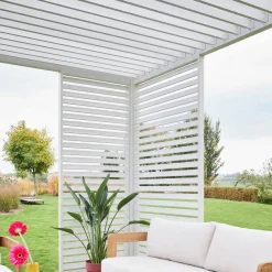 Louvered pergola Triomphe 3x4m + louvers 100cm + louvers 130cm