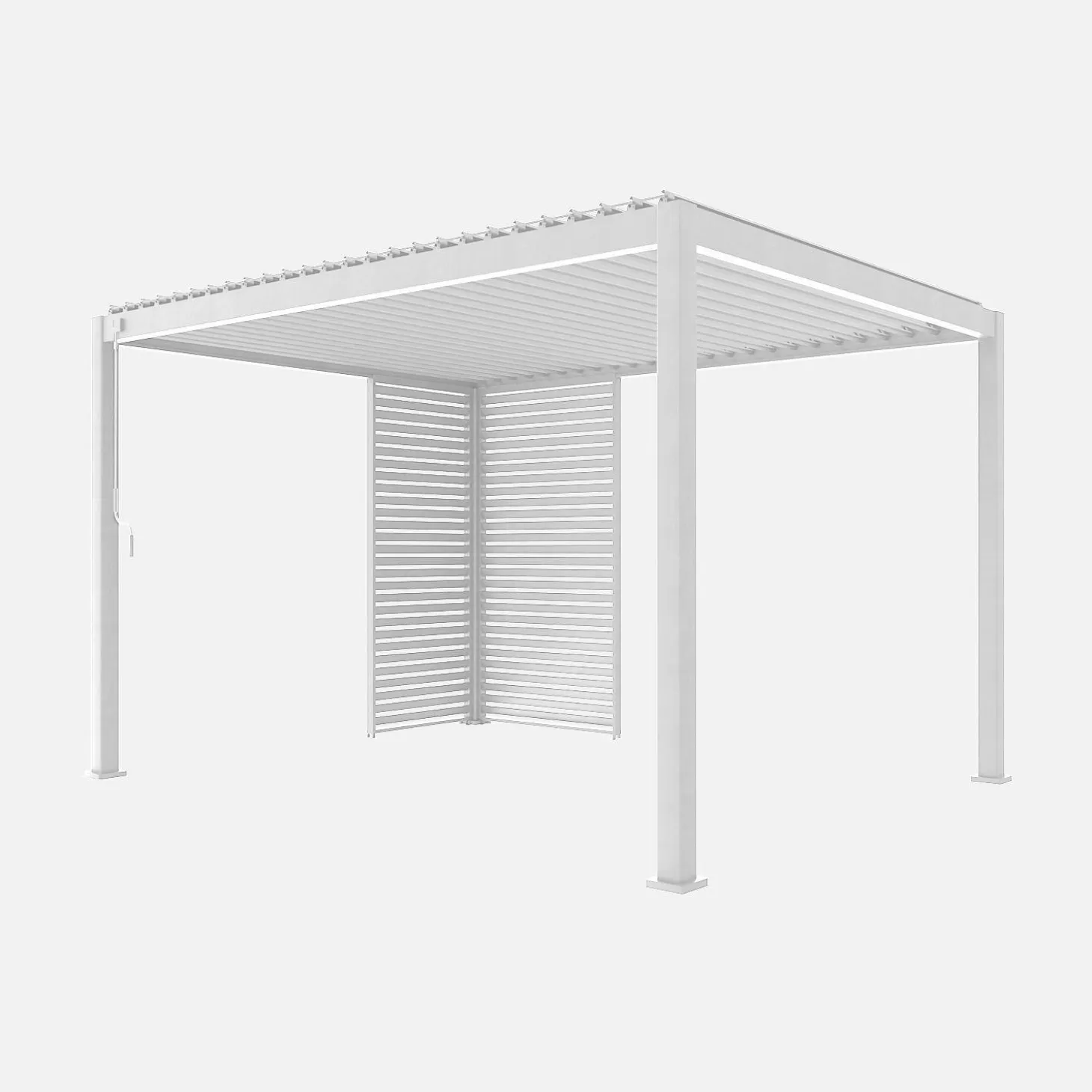 Louvered pergola Triomphe 3x4m + louvers 100cm + louvers 130cm