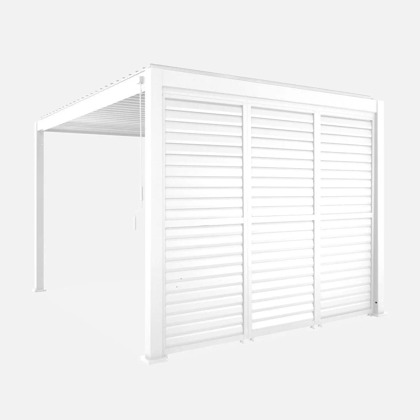 Louvered pergola Triomphe 3x4m + 3 adjustable slat louvers 100cm
