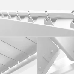 Louvered pergola Triomphe 3x4m + 3 adjustable slat louvers 100cm