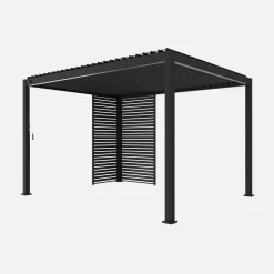Louvered pergola Triomphe 3x4m + louvers 100cm + louvers 130cm