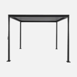 Louvered pergola with rounded legs aluminium 3x3m