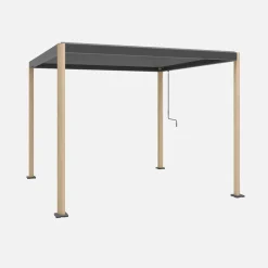 Louvered pergola with rounded legs aluminium 3x3m