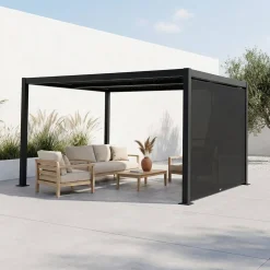 Louvered pergola 4x3m and 3m awning