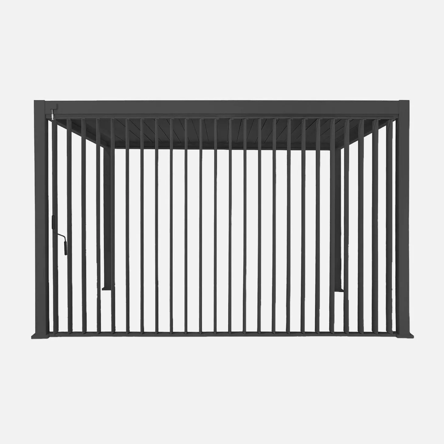 Louvered pergola 4x3m and 4m vertical adjustable louver panel