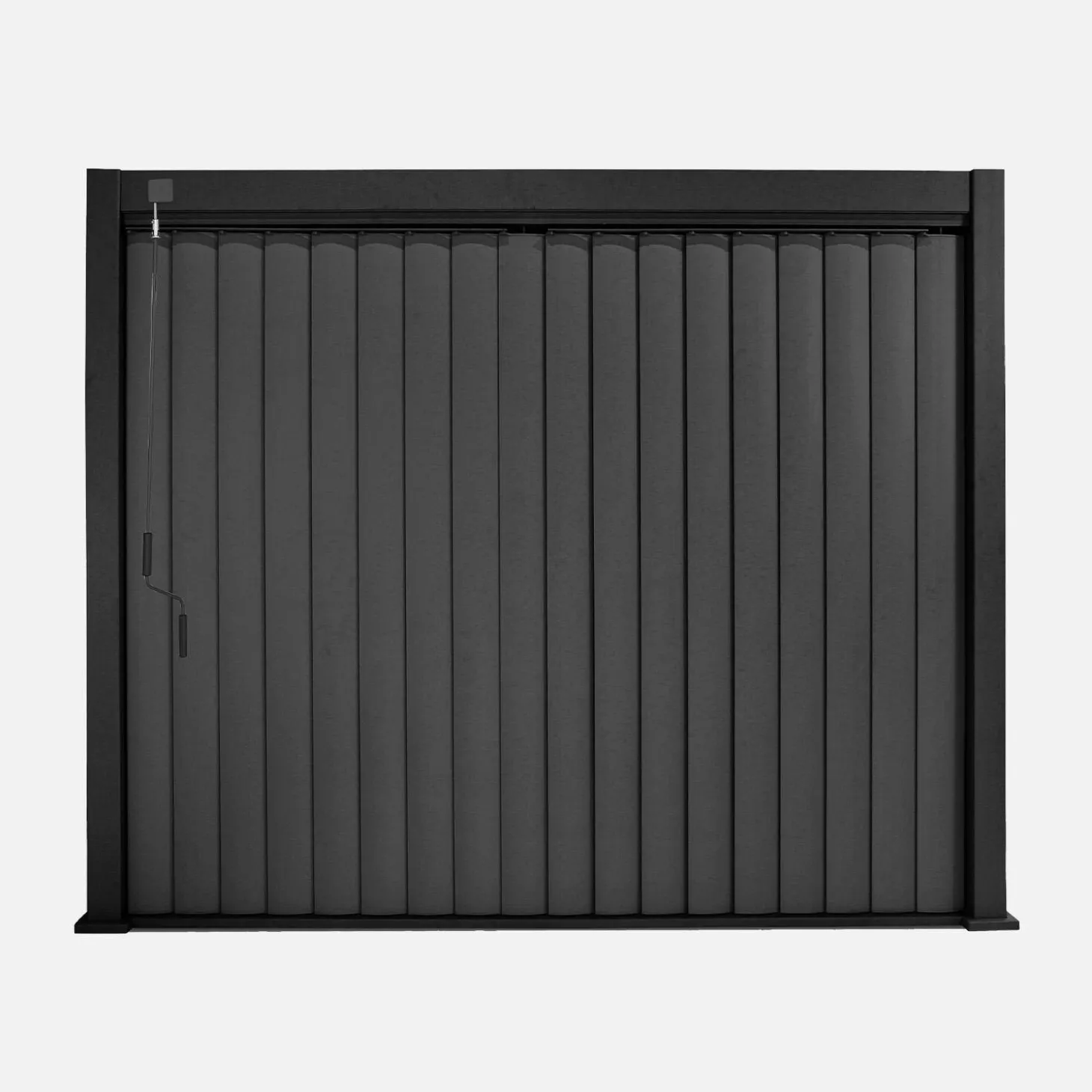 Louvered pergola 4x3m and 3m vertical adjustable louver panel