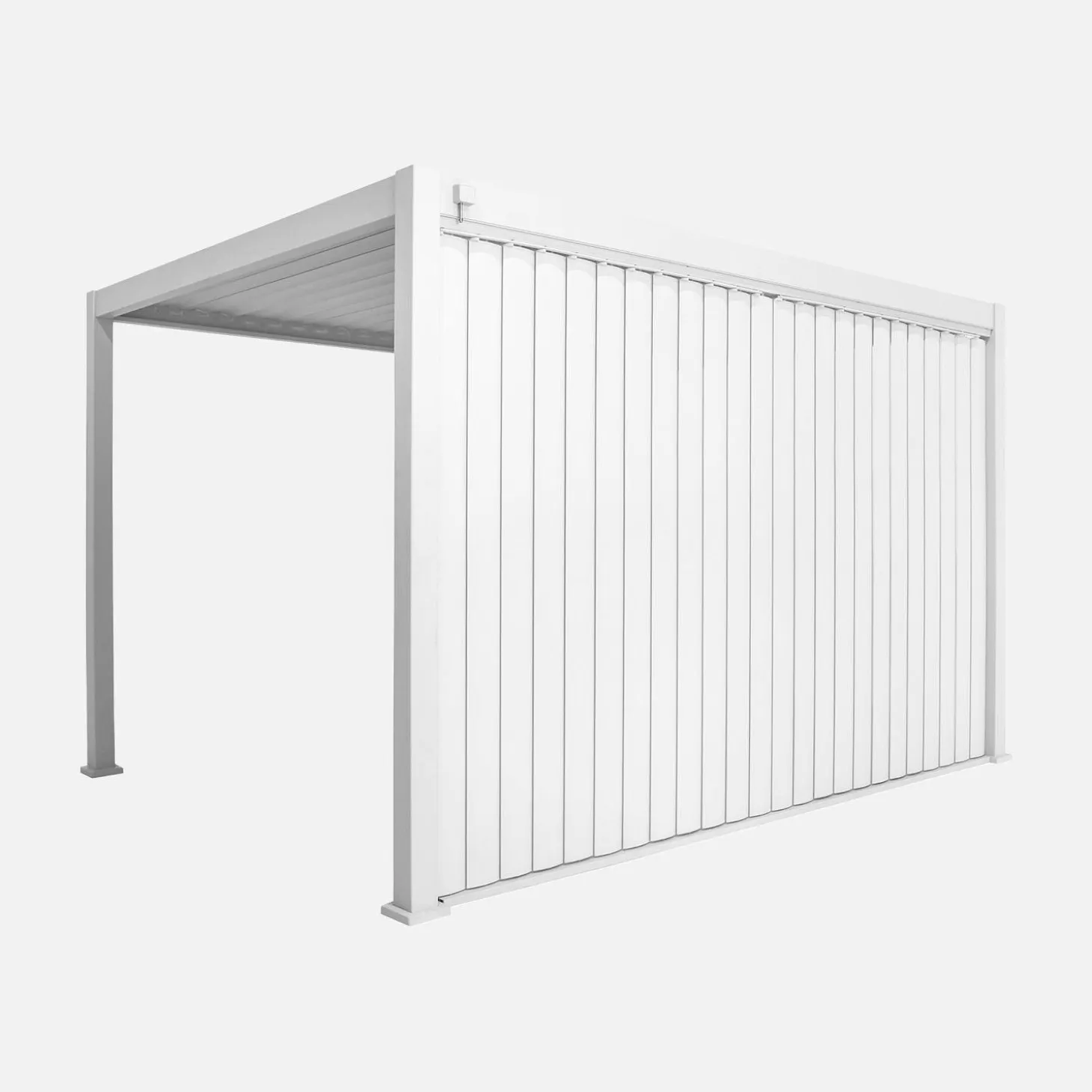 Louvered pergola 4x3m and 4m vertical adjustable louver panel