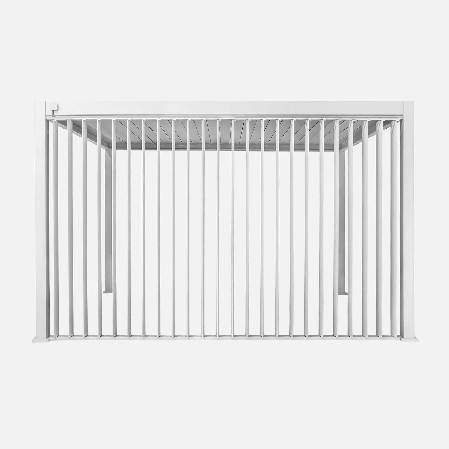 Louvered pergola 4x3m and 4m vertical adjustable louver panel