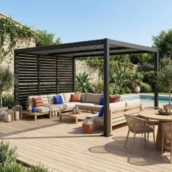 Louvered pergola 4x3m + 3 100cm louver panels