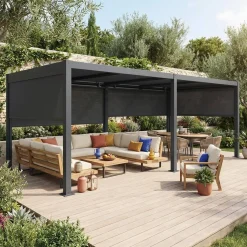Louvered pergola 6 x 3m + 4 3m blinds