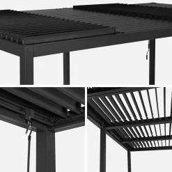 Louvered pergola 6 x 3m + 2 3m blinds