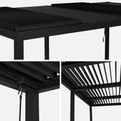 Louvered pergola 6 x 3m + 4 3m blinds