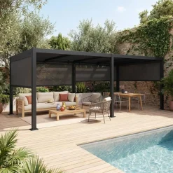 Louvered pergola 6 x 3m + 4 3m blinds