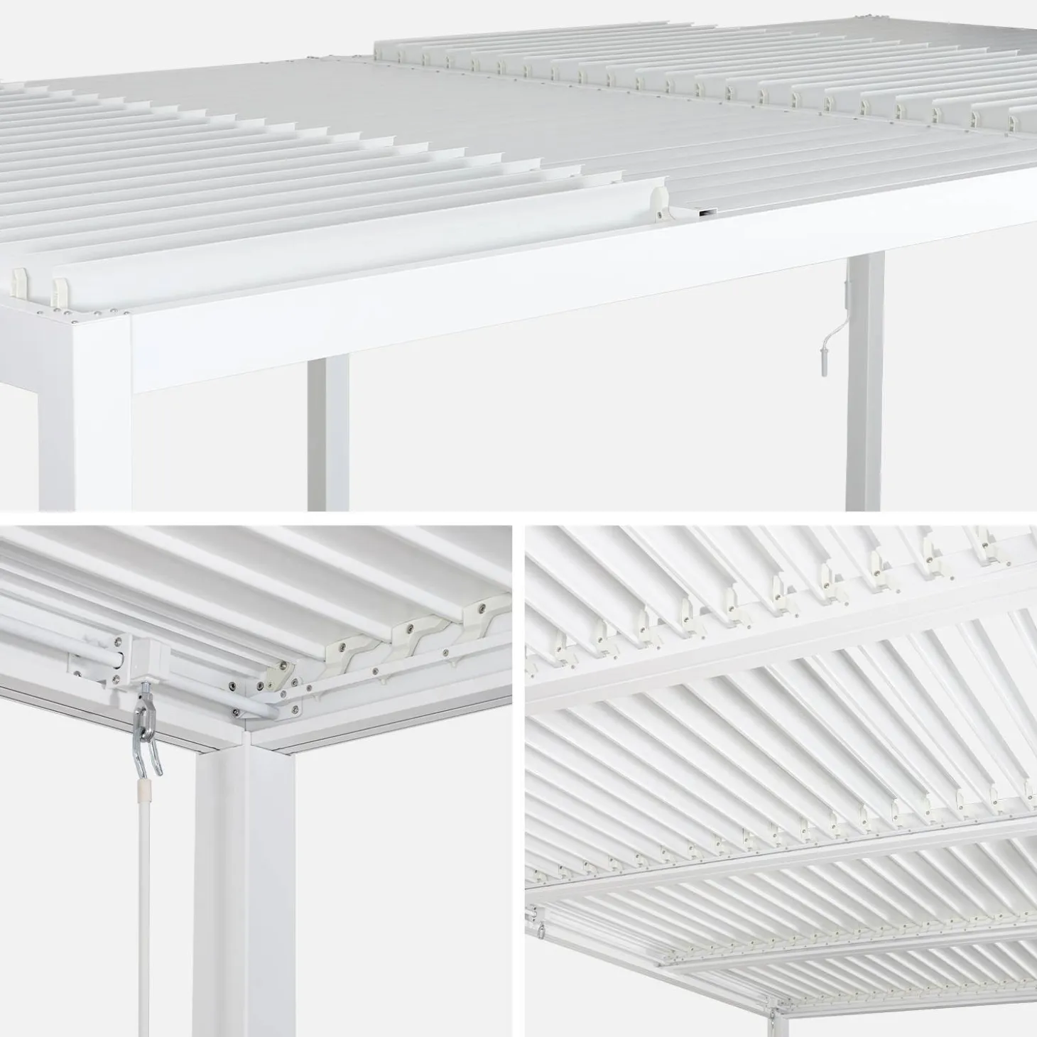 Louvered pergola 6 x 3m + 2 3m blinds
