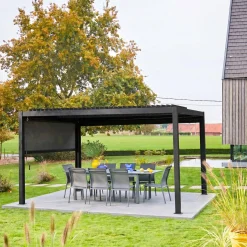 Louvered pergola 4 x 3m with a 3m blind
