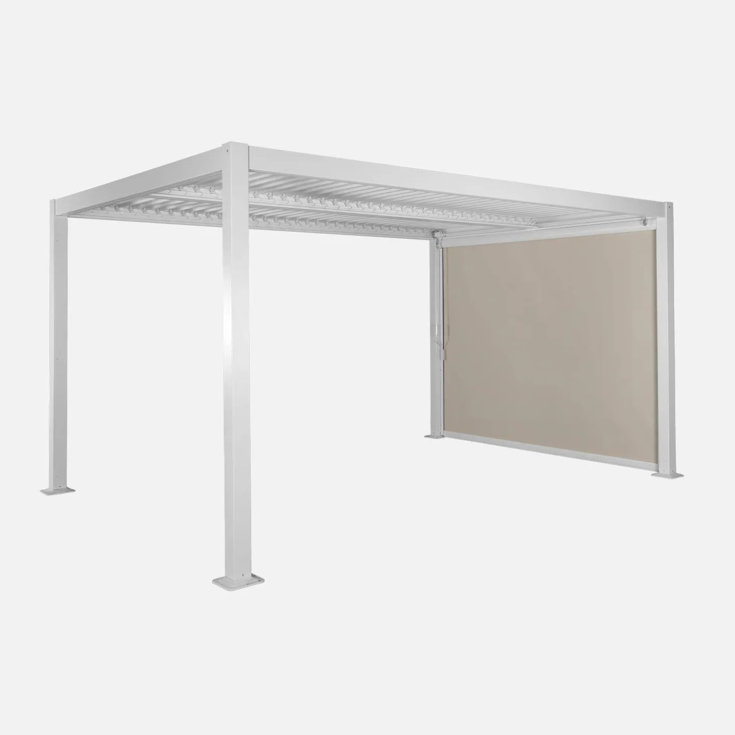 Louvered pergola 4 x 3m with a 3m blind