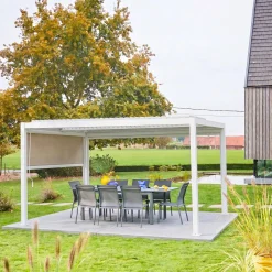 Louvered pergola 4 x 3m with a 3m blind