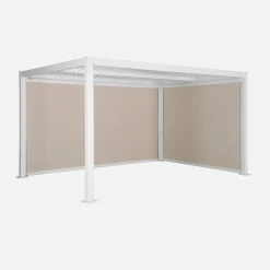 Louvered pergola 4 x 3m with a 3m blind and a 4m blind