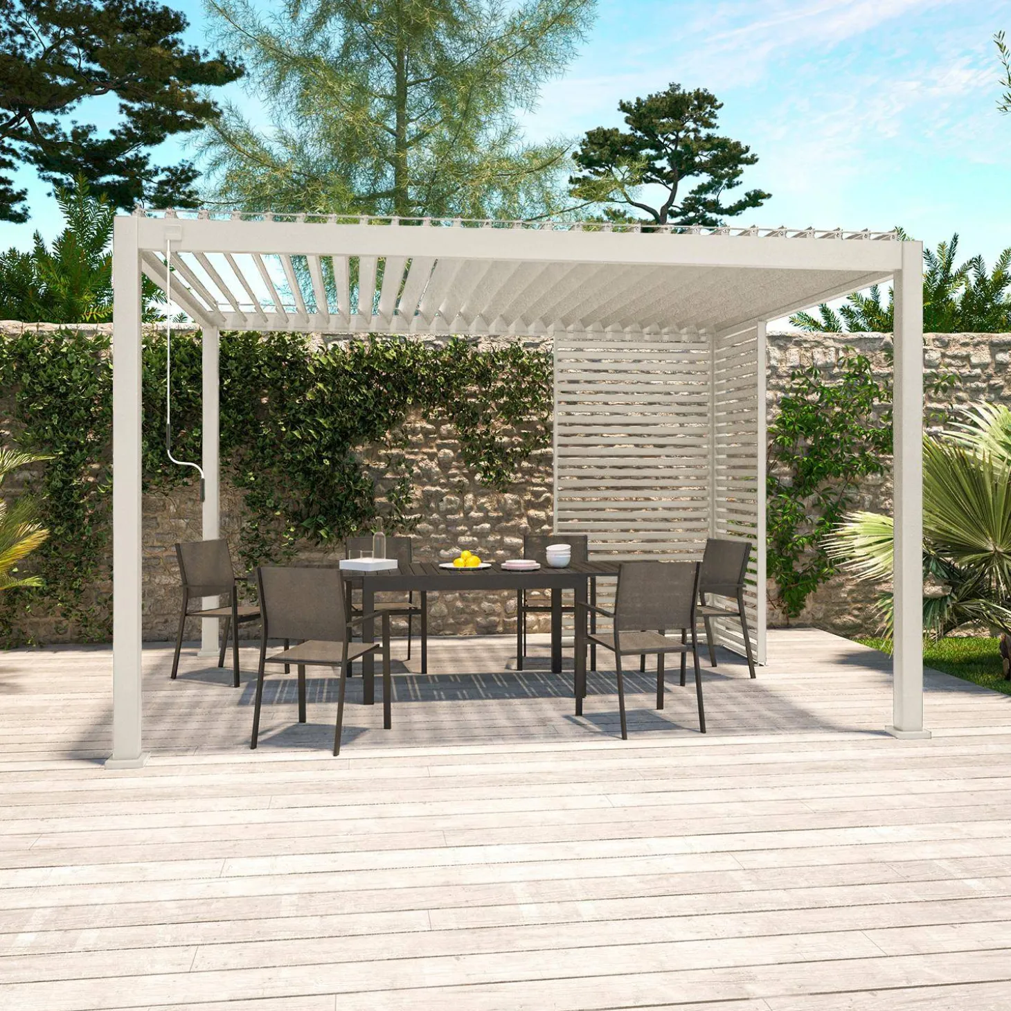 Louver panel aluminium 130cm for Triomphe pergola