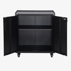 Low storage cabinet for garages with 2 doors
