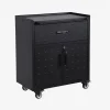 Low storage cabinet for garages with 1 drawer and 2 doors