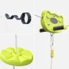 30m children's zip line with disc swing
