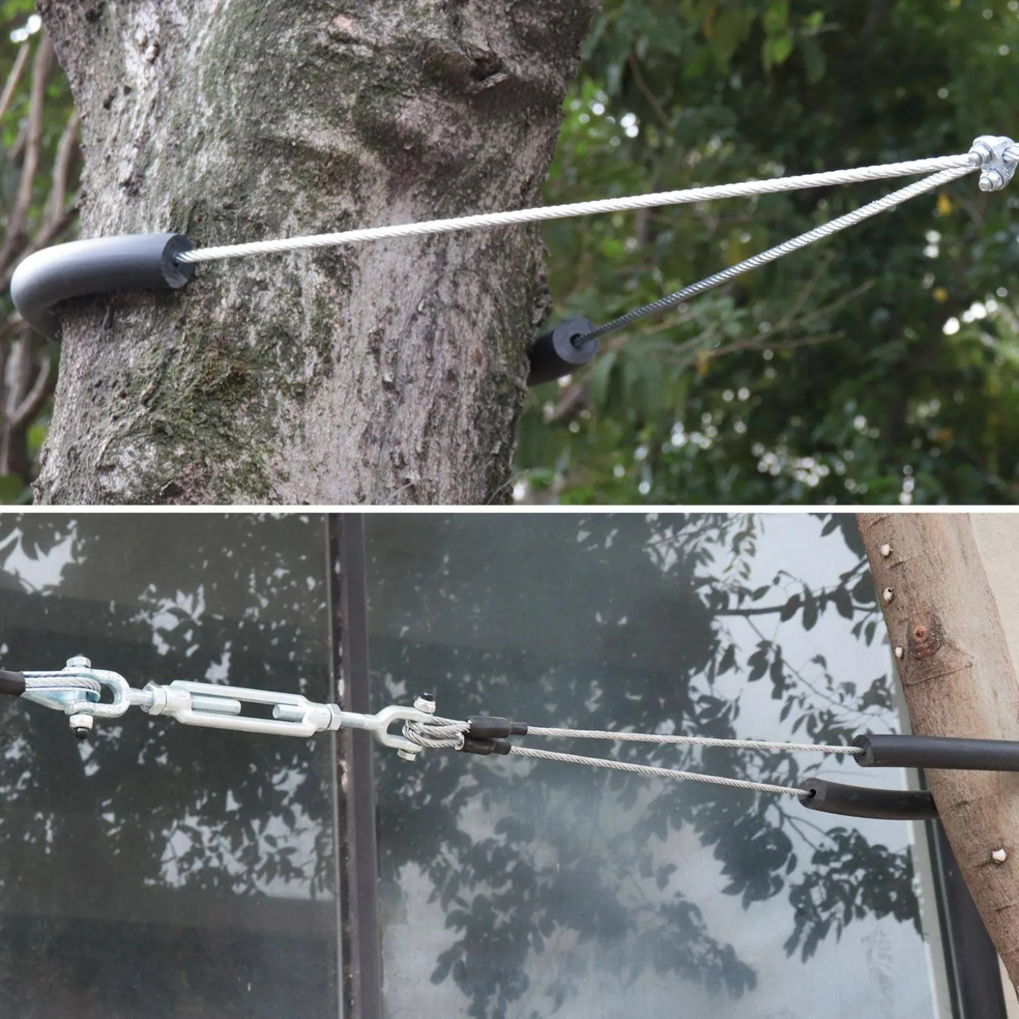 30m children's zip line with disc swing