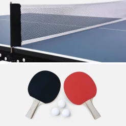 Medium indoor table tennis table with 2 bats and 3 balls