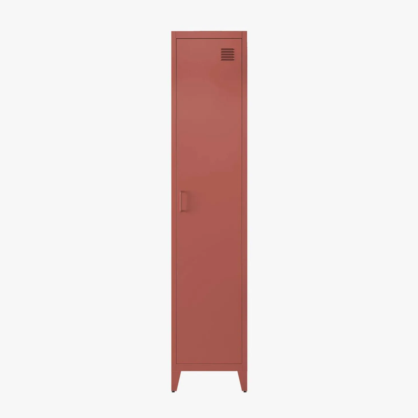 Metal cabinet/locker with 4 storage compartments, industrial-style