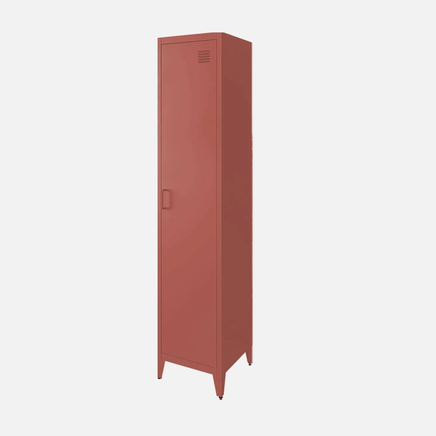 Metal cabinet/locker with 4 storage compartments, industrial-style