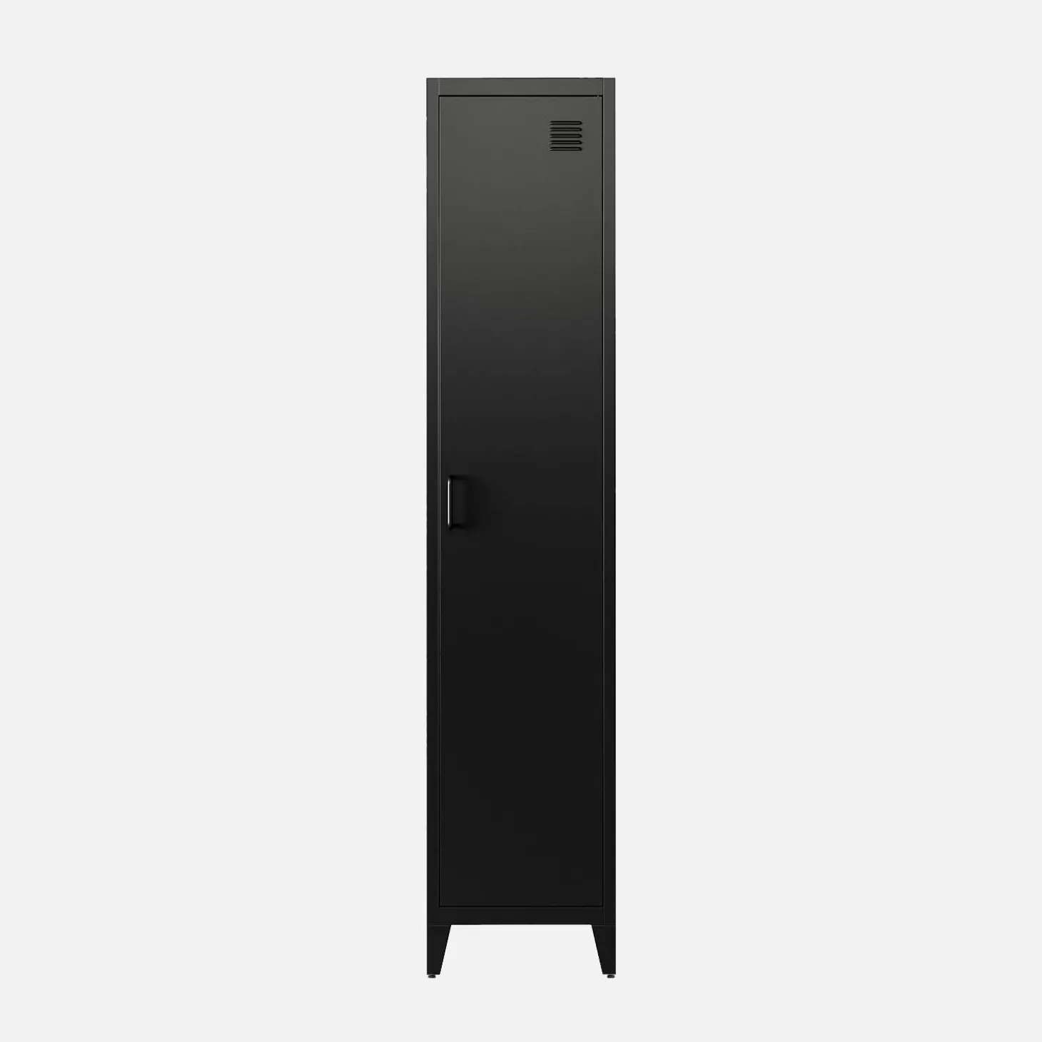 Metal cabinet/locker with 4 storage compartments, industrial-style