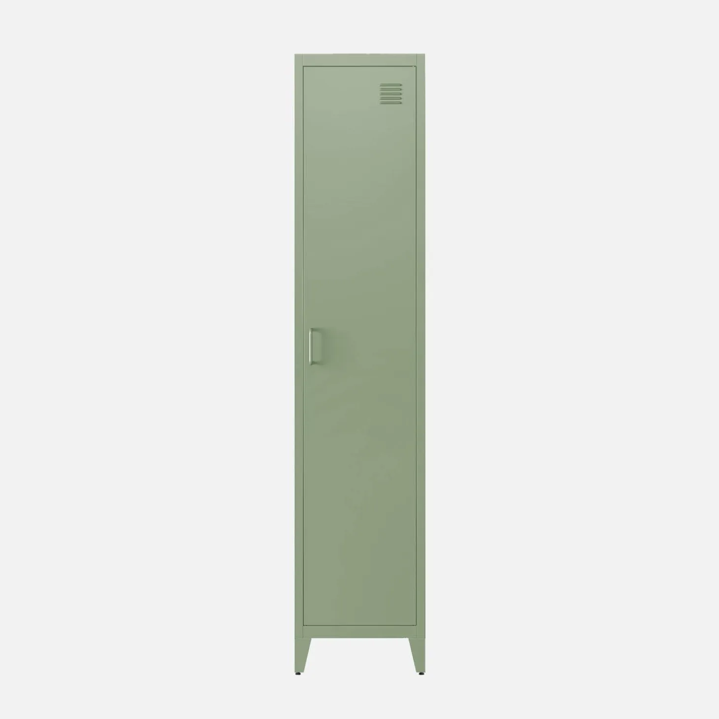 Metal cabinet/locker with 4 storage compartments, industrial-style