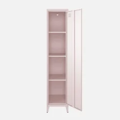 Metal cabinet/locker with 4 storage compartments, industrial-style