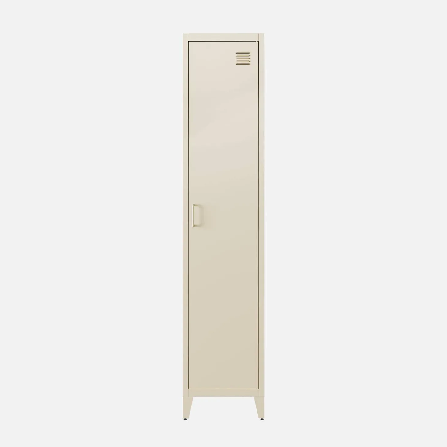 Metal cabinet/locker with 4 storage compartments, industrial-style