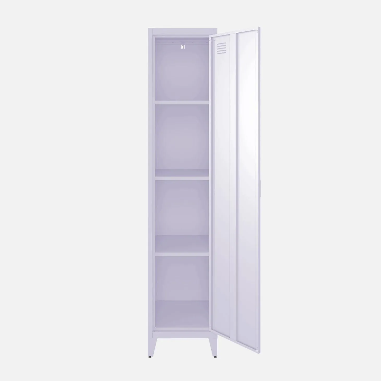 Metal cabinet/locker with 4 storage compartments, industrial-style