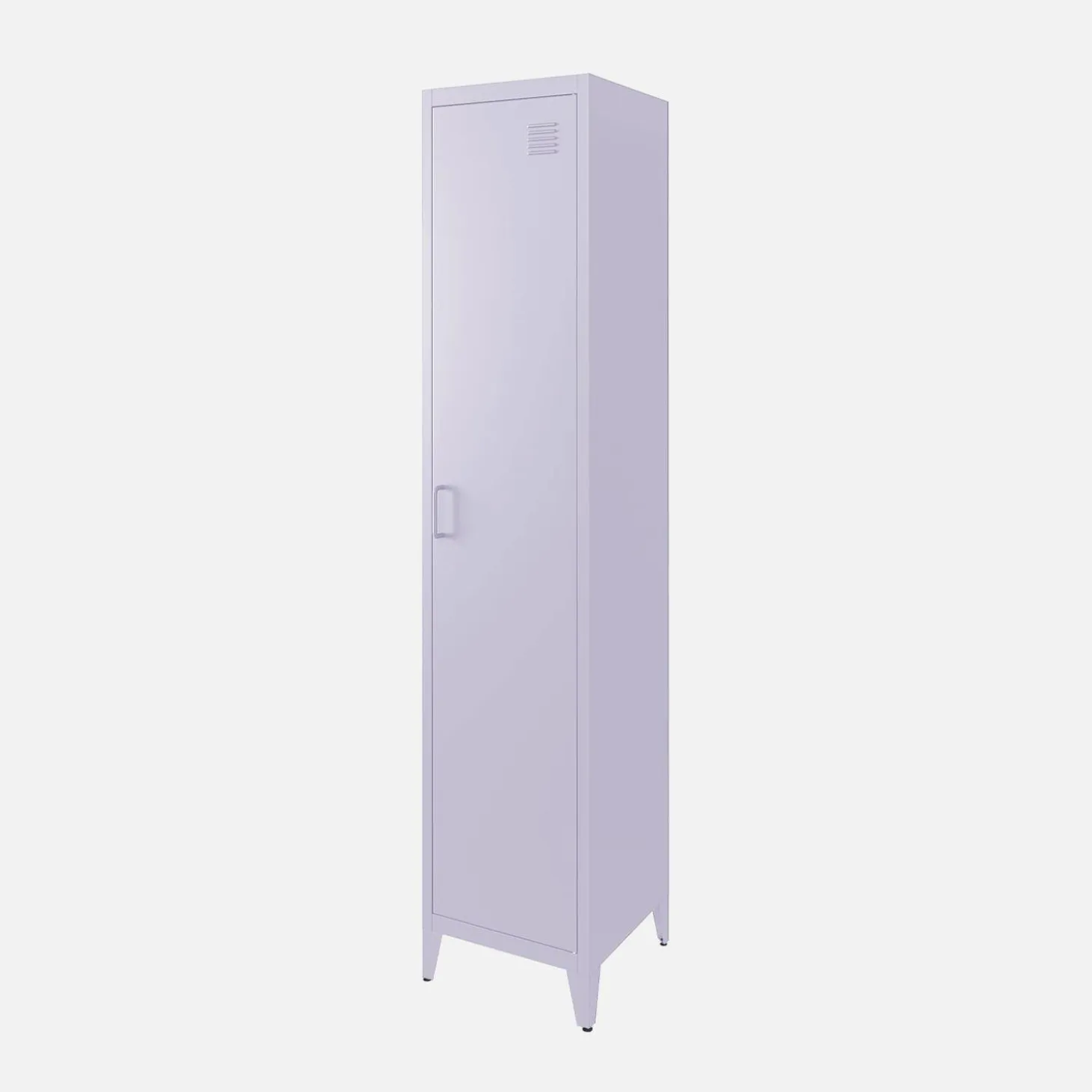 Metal cabinet/locker with 4 storage compartments, industrial-style