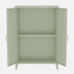 Metal chest of drawers with 2 doors (set of 2)