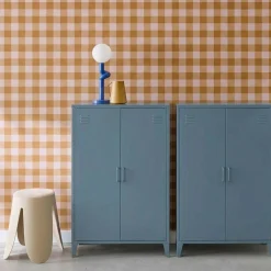Metal chest of drawers with 2 doors (set of 2)