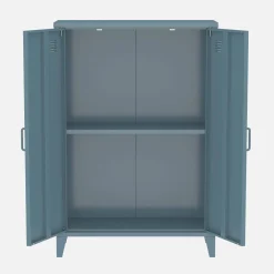 Metal chest of drawers with 2 doors (set of 2)