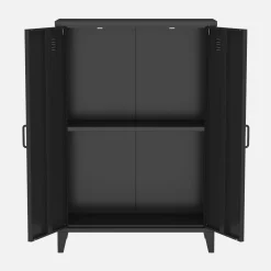 Metal chest of drawers with 2 doors (set of 2)