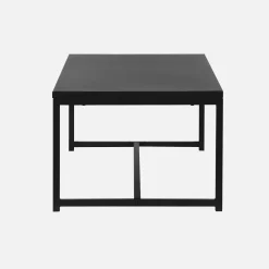 Metal coffee table with metal legs
