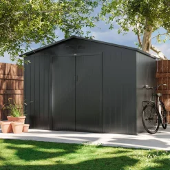 Metal garden shed 5.29m² with anchoring kit